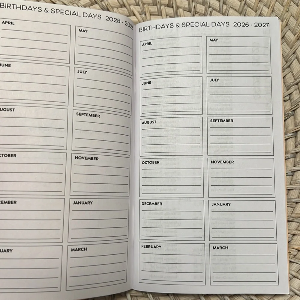 PEN + GEAR Blue and Orange Pocket Planner APRIL 2025 - MARCH 2027 NWT